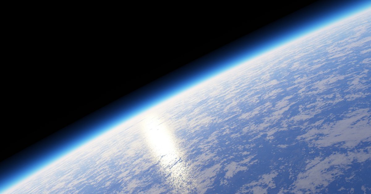 Terra vista parcialmente do espaço