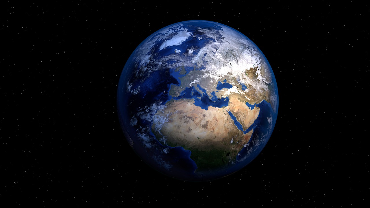 Foto do planeta Terra tirada do espaço