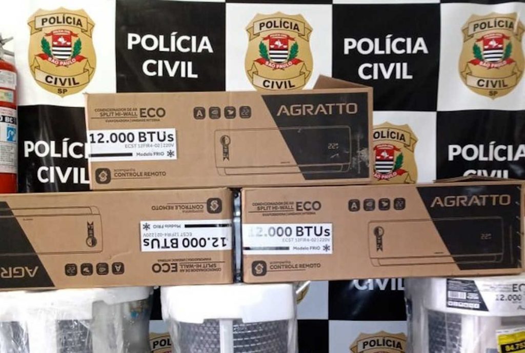 Splits furtados do almoxarifado do Hospital Regional de Pariquera-Açu | Foto: Divulgação/Polícia Civil