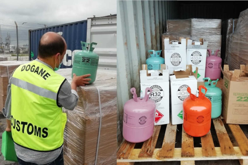 Alfândega italiana apreende fluidos refrigerantes contrabandeados | Fotos: Alfândega de Livorno