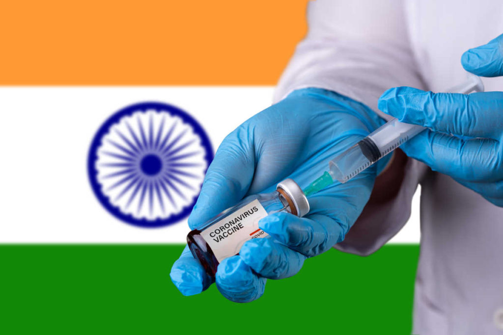 Vacina contra covid-19 fabricada na Índia | Foto: Shutterstock