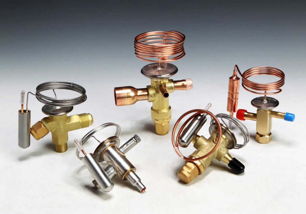 Conjunto de válvulas de expansão termostática da Sanhua | Foto: Divulgação