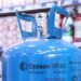 Cilindro de fluido refrigerante à base de HFO Opteon XP40 (R-449A) disposta em balcão de comércio | Foto: Nando Costa/Pauta Fotográfica