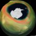Imagem do buraco na camada de ozônio sobre a Antártica