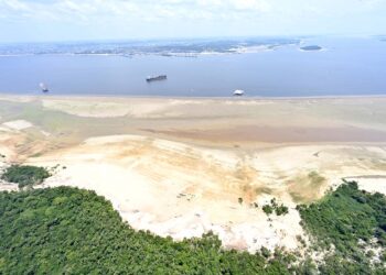 Vista área da região de Catalão, área fortemente atingida por seca na região amazônica | Foto: Cadu Gomes/VPR